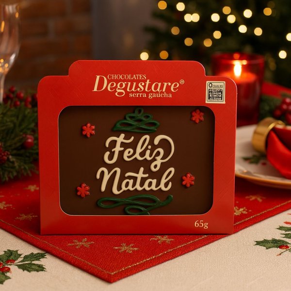 Placa de Chocolate Feliz Natal