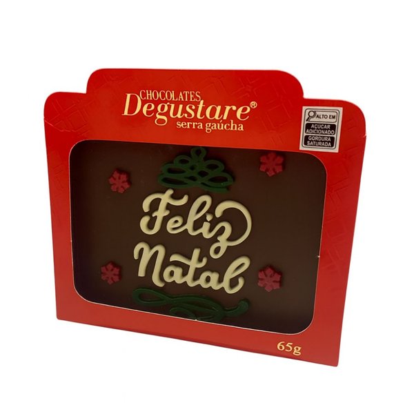 Placa de Chocolate Feliz Natal