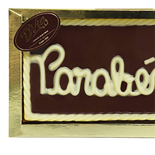 Placa de Chocolate Parabéns