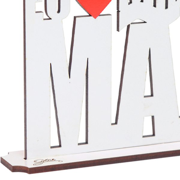 Placa Eu Amo Minha Mãe 20X14