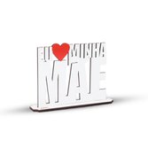 Placa Minha Mãe Branco 14x10