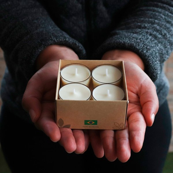 Mini Vela Aromática Algodão com 4 Unidades