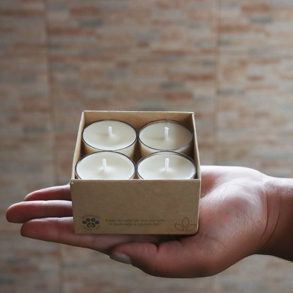 Mini Vela Aromática Morango com Champanhe 4 Unidades