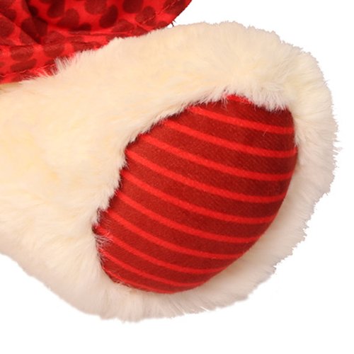Urso de Pelúcia com Vestido de Corações 30cm