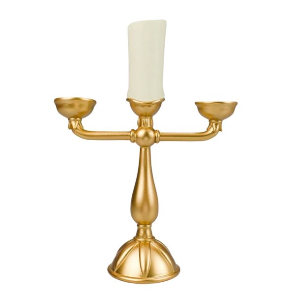 Castiçal Bela e a Fera Lumière Dourado 20cm Disney
