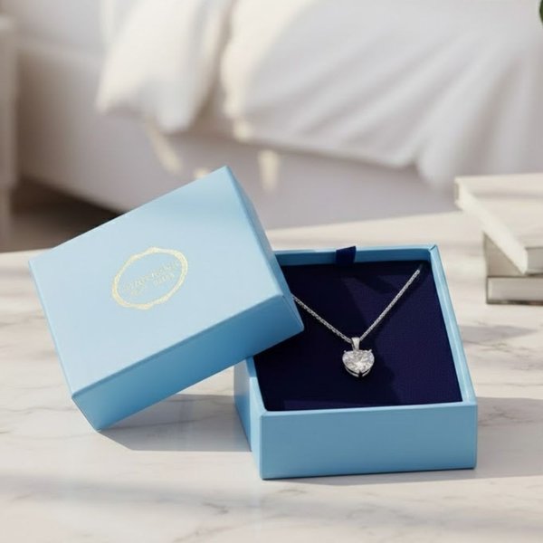 Colar Coração Céu de Prata