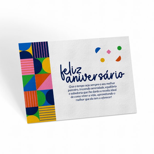 Cartão Feliz Aniversário Que o Tempo Seja Sempre...