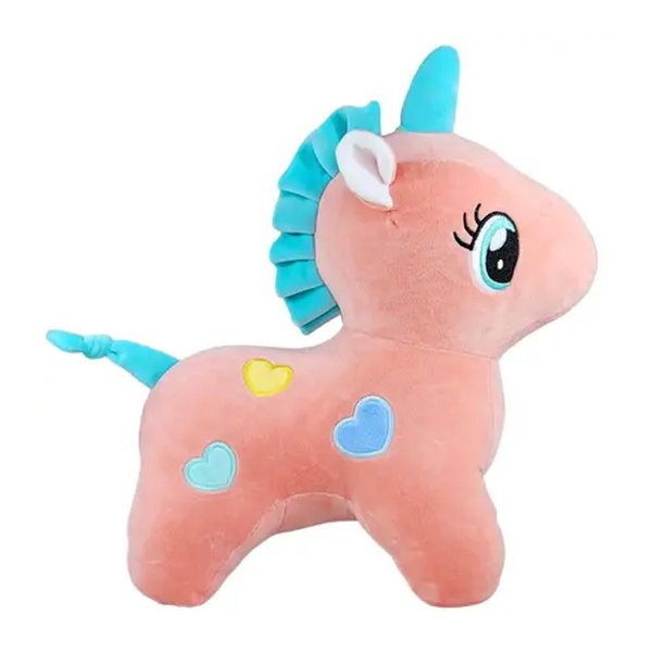 Unicórnio de Pelúcia Rosa com Asas 24cm