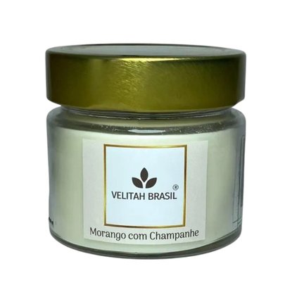 Vela Aromática Premium Morango com Champanhe 140g