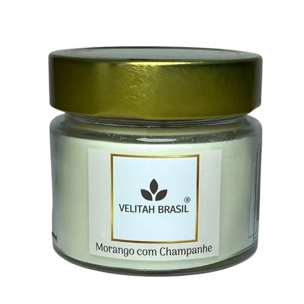 Vela Aromática Premium Morango com Champanhe 140g