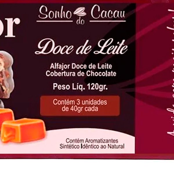 Alfajor Doce de Leite Sonho de Cacau 120g