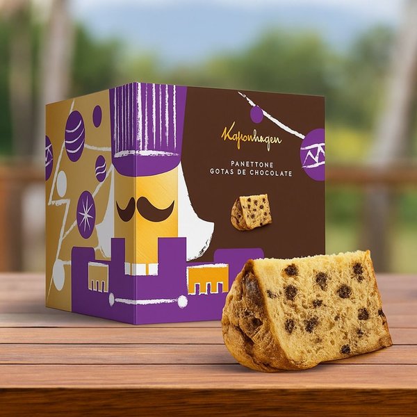 Panettone com Gotas de Chocolate Kopenhagen 550g