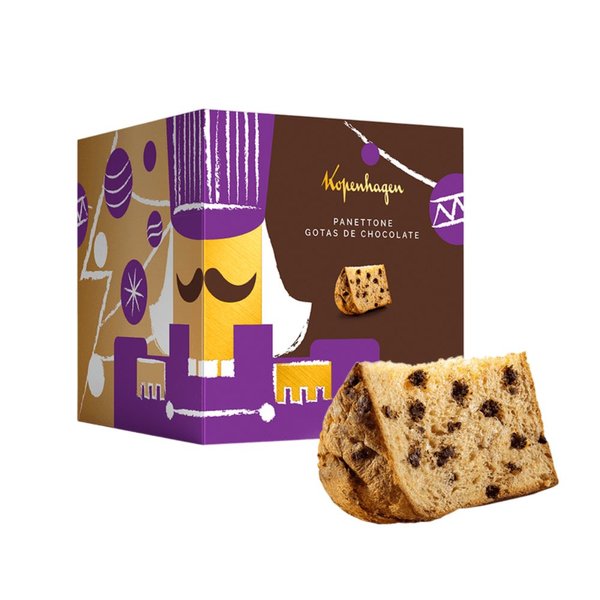Panettone com Gotas de Chocolate Kopenhagen 550g
