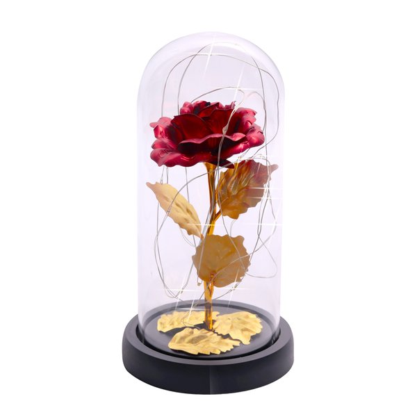 Rosa Encantada Luminária Vermelha