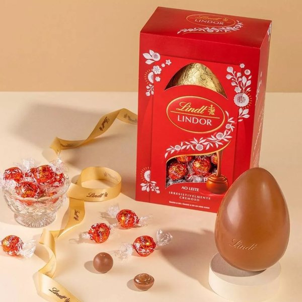 Ovo de Páscoa e Bombons ao Leite Lindt 132,5g