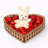 Coração Pequeno com Pelúcia e Bombons 144g