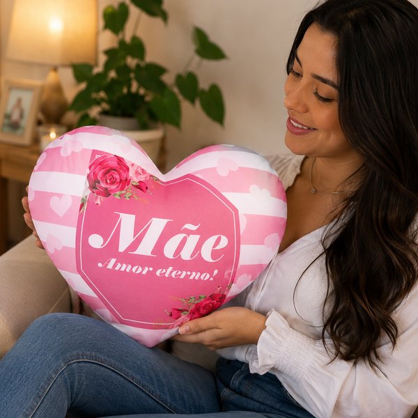 Almofada Coracao Mae Amor Eterno