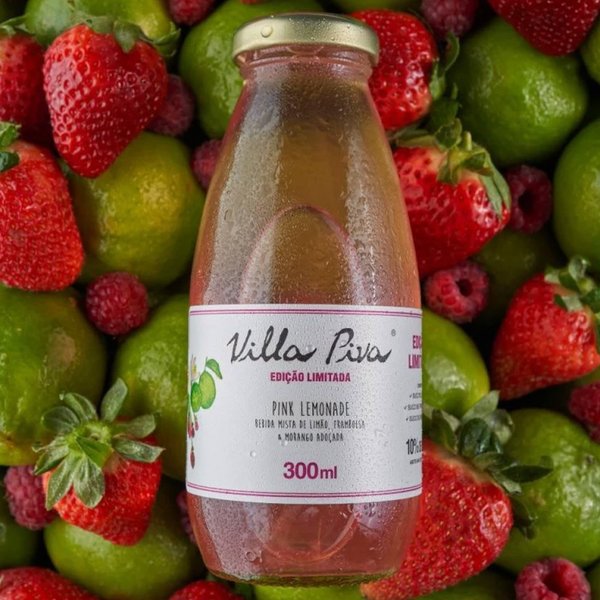Suco de Pink Lemonade 12x300ml - Villa Piva