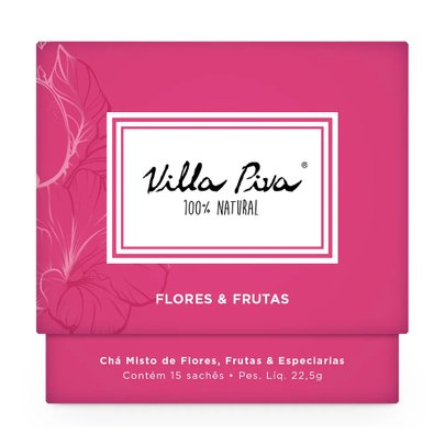 Chá Misto Flores e Frutas em Sachês 12x22,5gr - Villa Piva