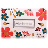 Cartão Feliz Aniversário Florido