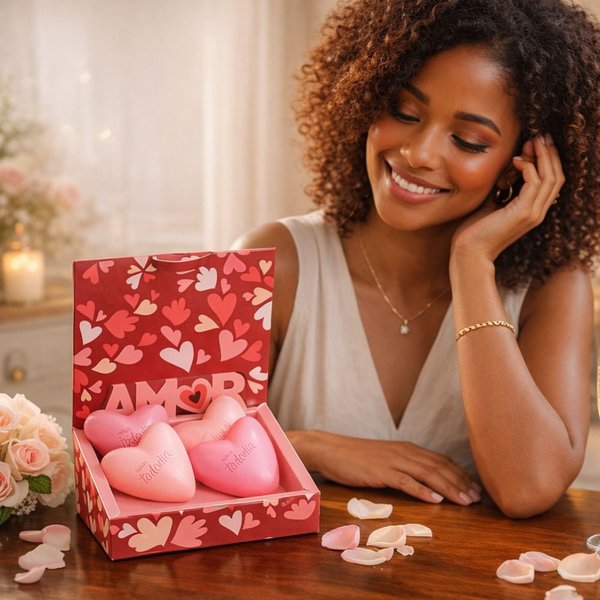 Presente Sabonetes Corações em Barra Tododia - Natura