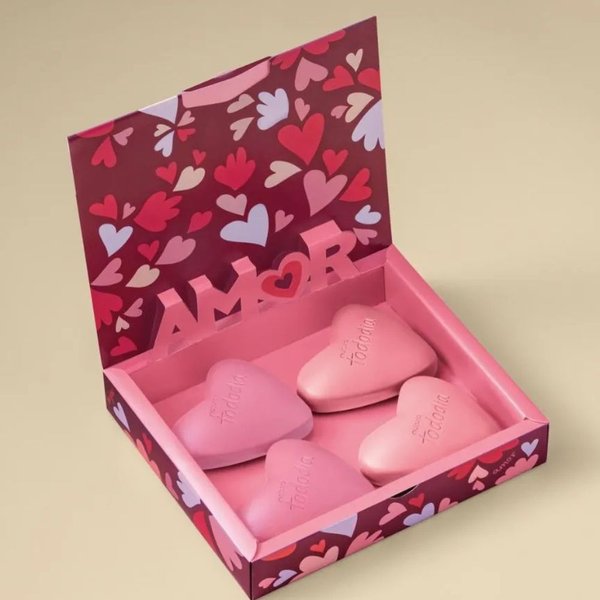 Presente Sabonetes Corações em Barra Tododia - Natura