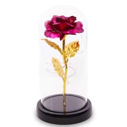 Rosa Encantada Luminária Púrpura