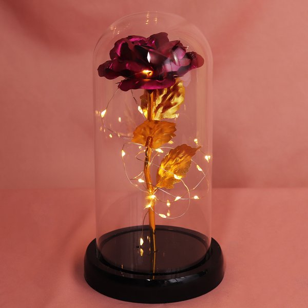 Rosa Encantada Luminária Púrpura