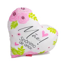 Imagem de Almofada Coração Mini Mãe Sinônimo De Amor