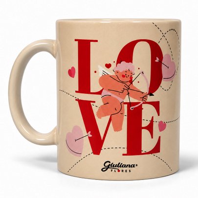 Caneca Love - Coleção Giuliana Flores