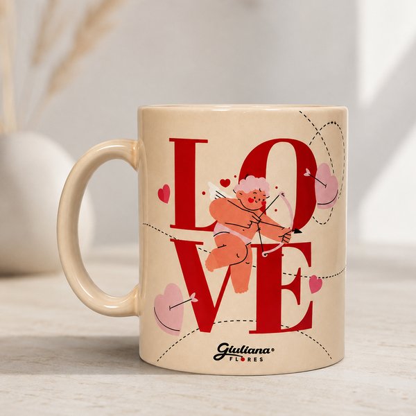 Caneca Love - Coleção Giuliana Flores