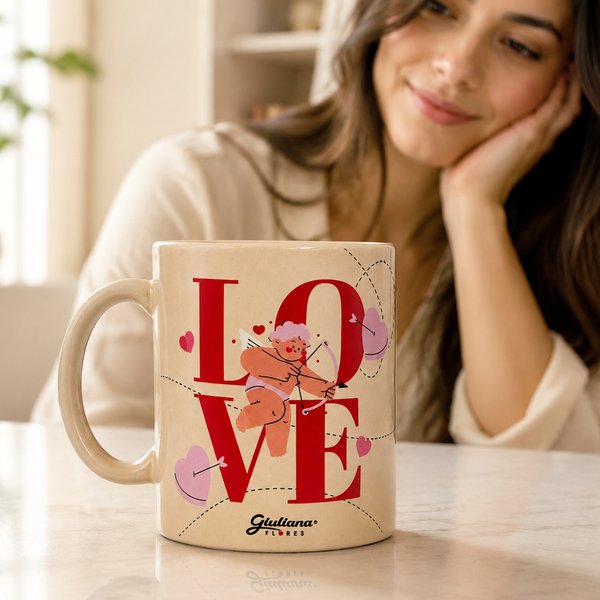 Caneca Love - Coleção Giuliana Flores