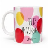 Caneca Feliz Aniversario - Coleção Giuliana Flores