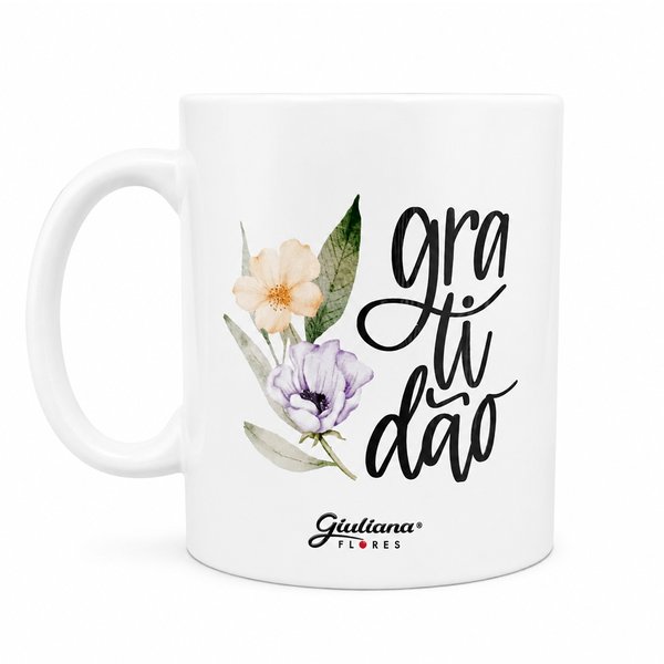 Caneca Gratidão - Coleção Giuliana Flores