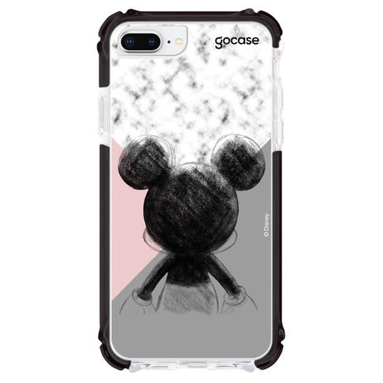 Capa Anti Impacto Ultra Preta iPhone 8 Plus - Mickey Tricolor