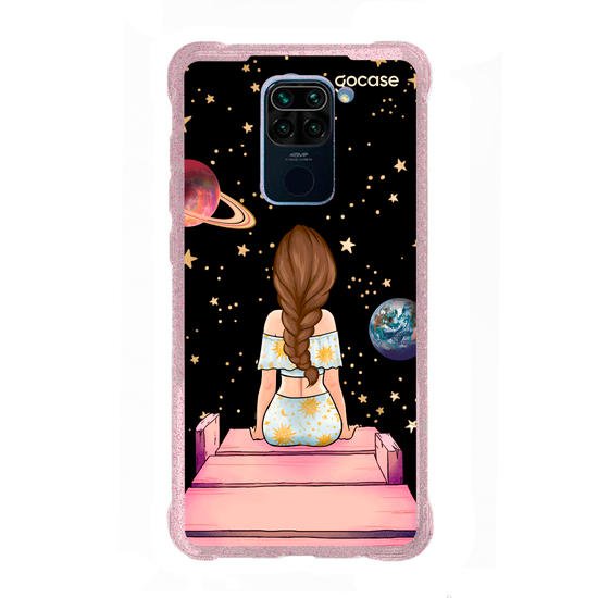 Capa Anti Impacto Glitter Xiaomi Note9 Garota Universo | Giuliana Flores