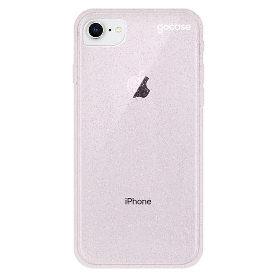 Capa Gocase Glitter Rose iPhone 8 - Clear Logo White | Giuliana Flores