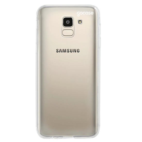 Capa Gocase Samsung Galaxy J6 - Clear Logo White | Giuliana Flores