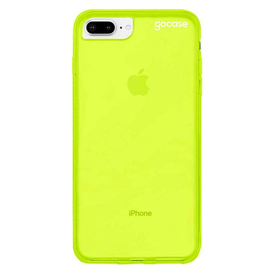 Capa Gocase Neon Lemon iPhone 8 Plus - Clear Logo White | Giuliana Flores