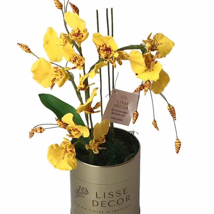 Orquídea Chuva de Ouro Artificial Lindo Presente | Giuliana Flores
