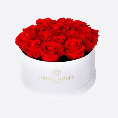 PREMIUM- Rosas Vermelhas/ Caixa Bright White