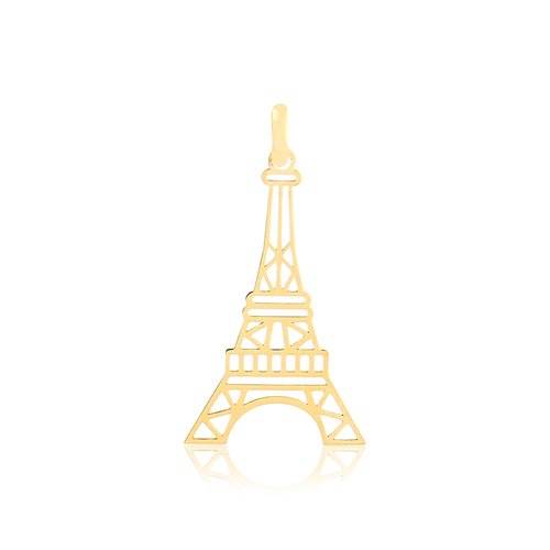 Pingente de Ouro Torre Eiffel Coleção Viagem Ouro 18k