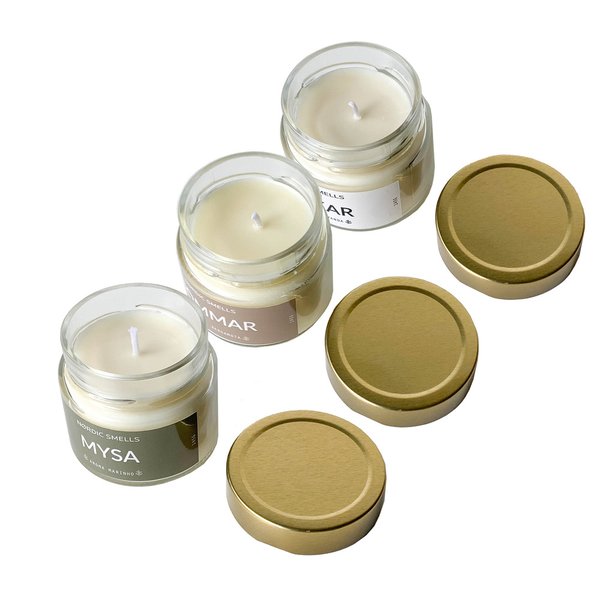 Kit Combo 3 Velas Aromáticas de Lavanda, Aroma Marinho e Bergamota