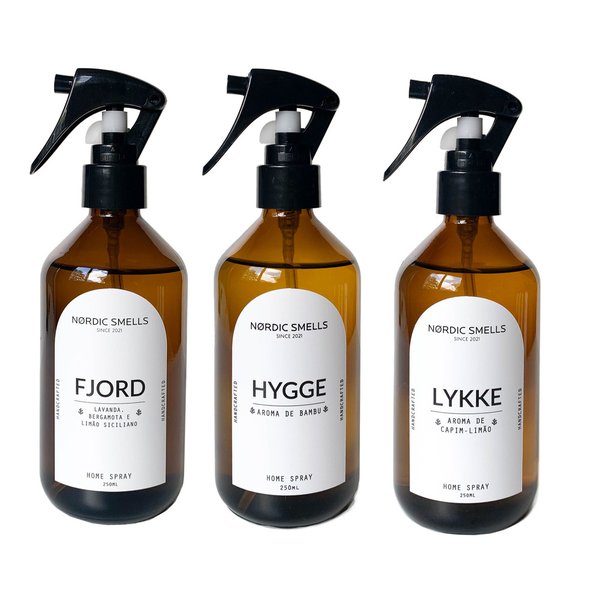 Kit 3 Aromatizadores de Ambiente de Bambu, Capim-limão e Limão Siciliano com Bergamota e Lavanda