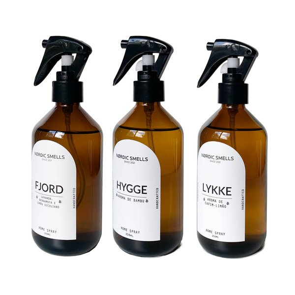 Kit 3 Aromatizadores de Ambiente de Bambu, Capim-limão e Limão Siciliano com Bergamota e Lavanda