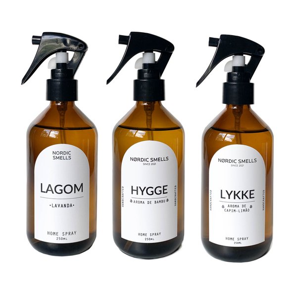 Kit  3 Aromatizadores de Ambiente de Bambu, Capim-limão e Lavanda