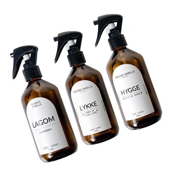 Kit  3 Aromatizadores de Ambiente de Bambu, Capim-limão e Lavanda