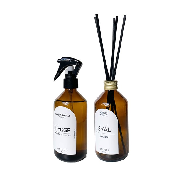 Kit Combo Aromatizador de Ambiente de Bambu e Difusor de Ambiente de Lavanda