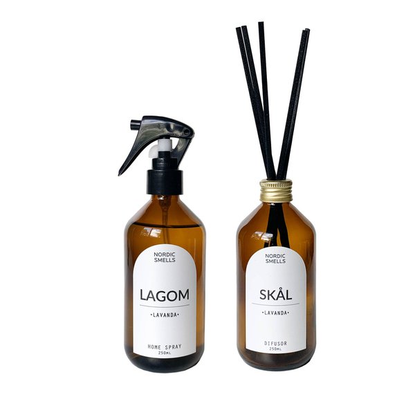 Kit Combo Aromatizador e Difusor de Ambiente de Lavanda