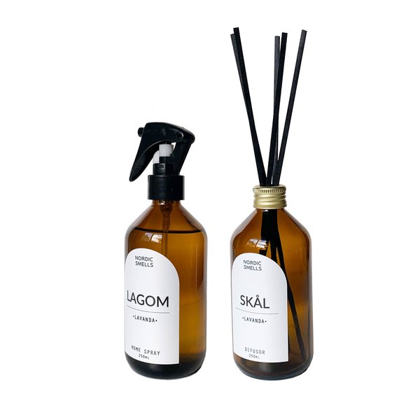 Kit Combo Aromatizador e Difusor de Ambiente de Lavanda